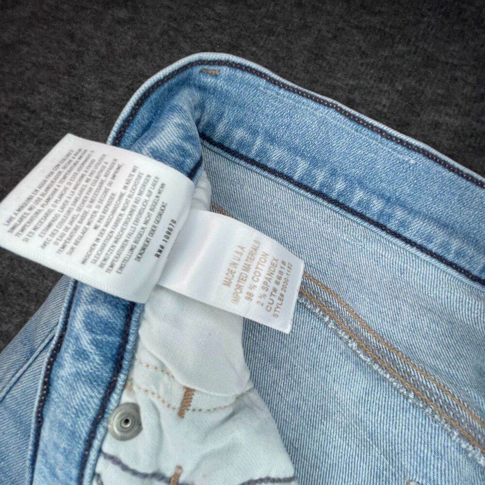 Citizens of Humanity Light Wash Raw Hem Jeans 29 High Rise Straight Crop Y2K - Picture 7 of 15